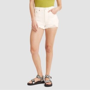 Levi’s Women’s High Rise Original 501 Jean Shorts in Whiteboard